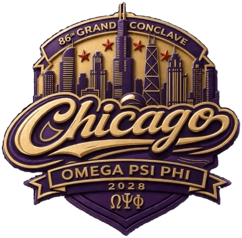Chicago Conclave 2028 — 86th Grand Conclave of Omega Psi Phi logo